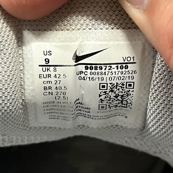 Nike Mamba Rage Pure Platinum Size 9 Gray White Kobe Basketball - Picture 8 of 8